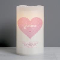 Personalised Baby Girl Nightlight LED Candle Extra Image 1 Preview